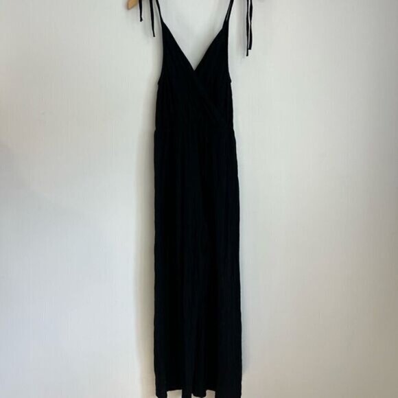 Unbranded Women’s Small Black Sleeveless Wrap Pants Jumpsuit One Piece Flowy - Picture 14 of 14